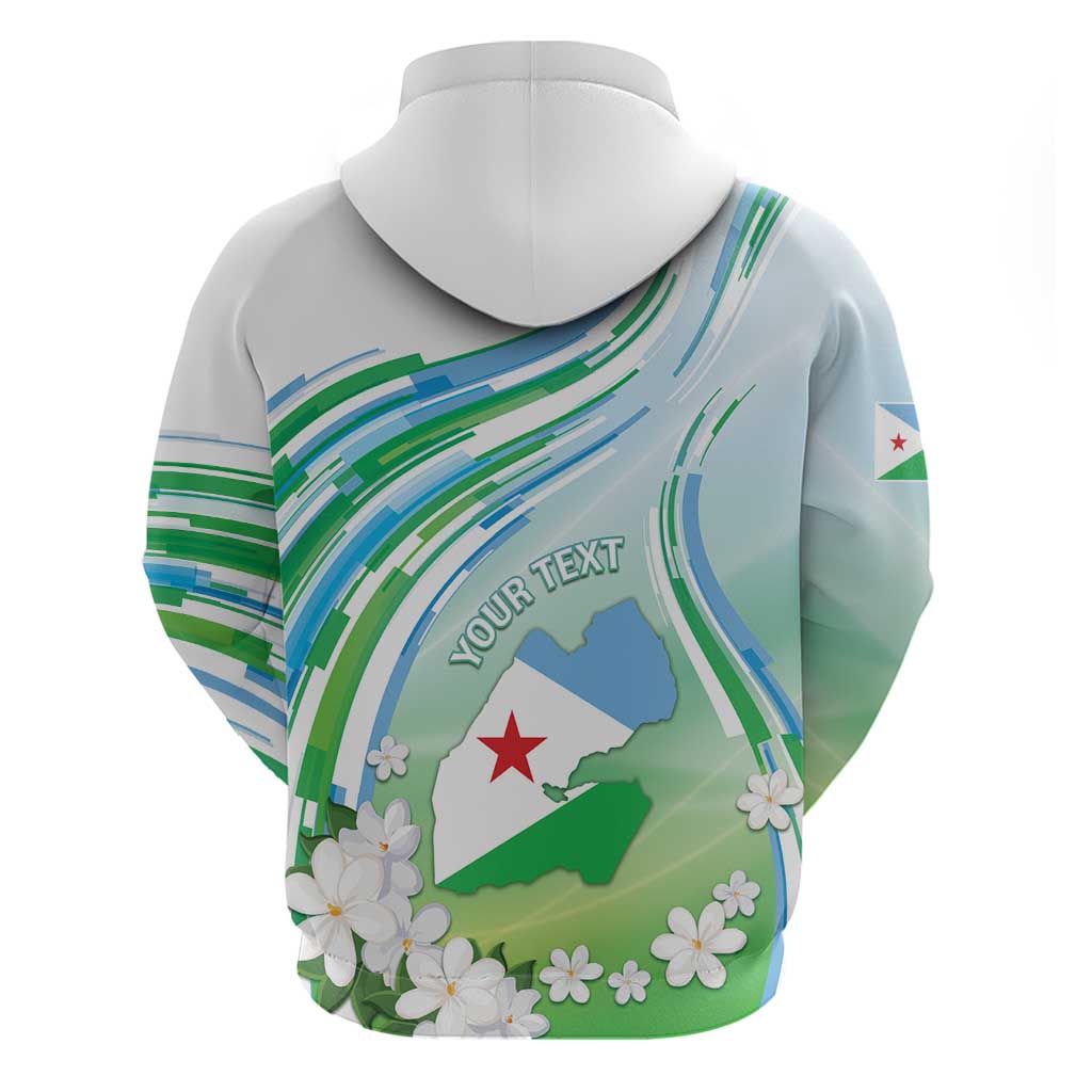 Personalised Djibouti Hoodie Jabuuti Emblem With Jasmine DT04