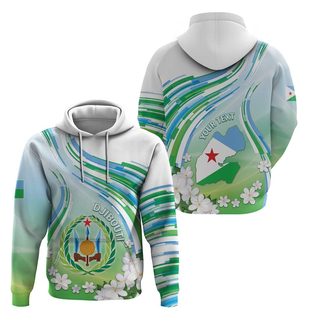 Personalised Djibouti Hoodie Jabuuti Emblem With Jasmine DT04