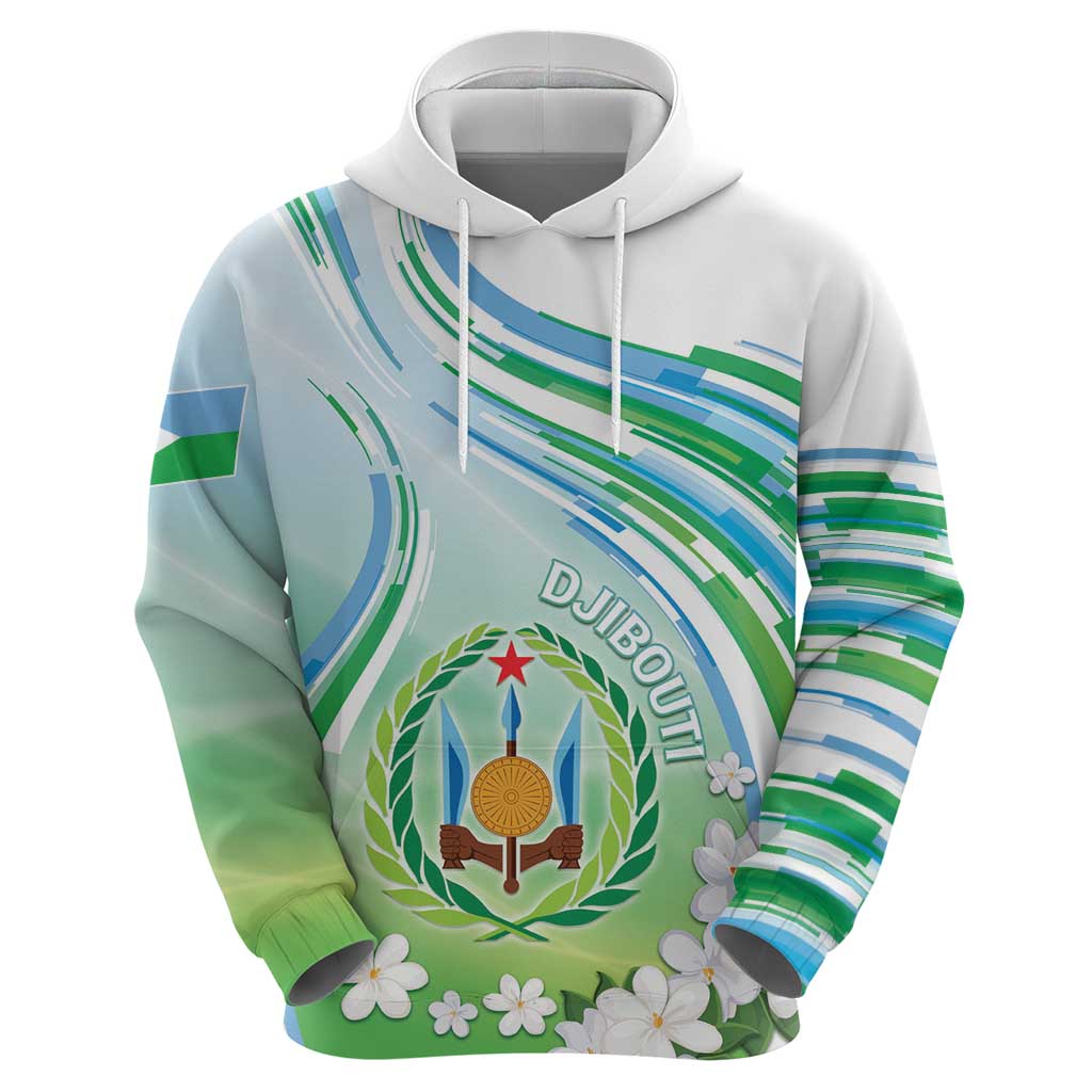 Personalised Djibouti Hoodie Jabuuti Emblem With Jasmine DT04