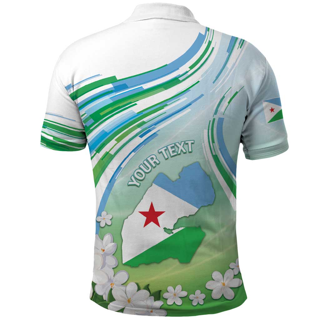 Personalised Djibouti Polo Shirt Jabuuti Emblem With Jasmine DT04