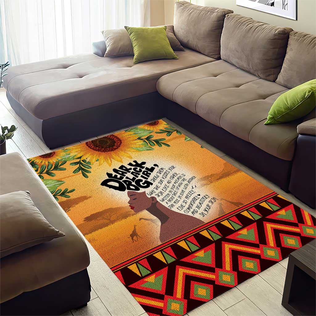 Dear Black Girl Area Rug African Pride Black Women DT04