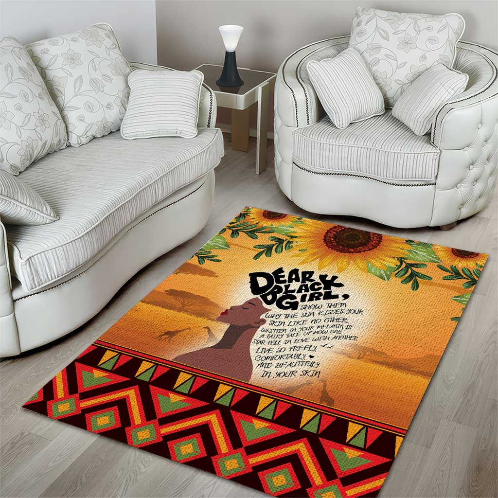 Dear Black Girl Area Rug African Pride Black Women DT04