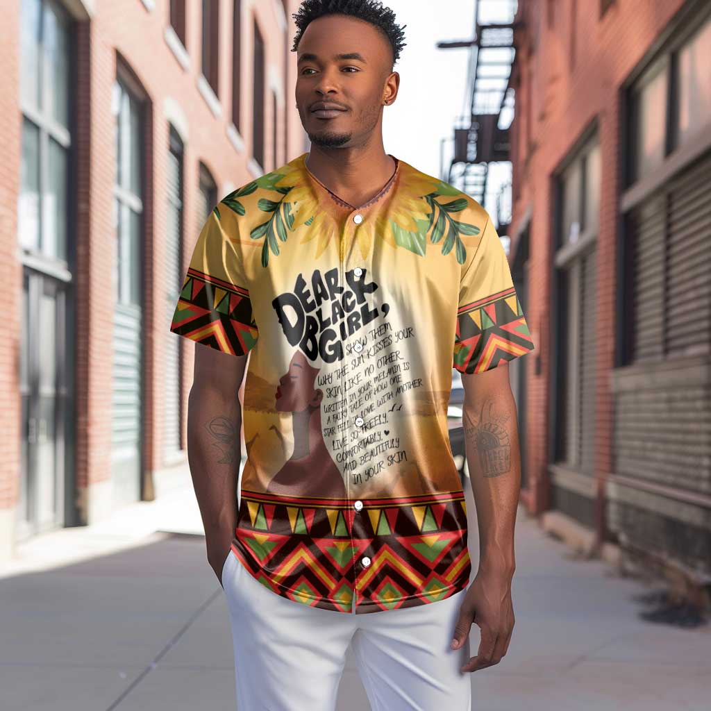 Dear Black Girl Baseball Jersey African Pride Black Women DT04