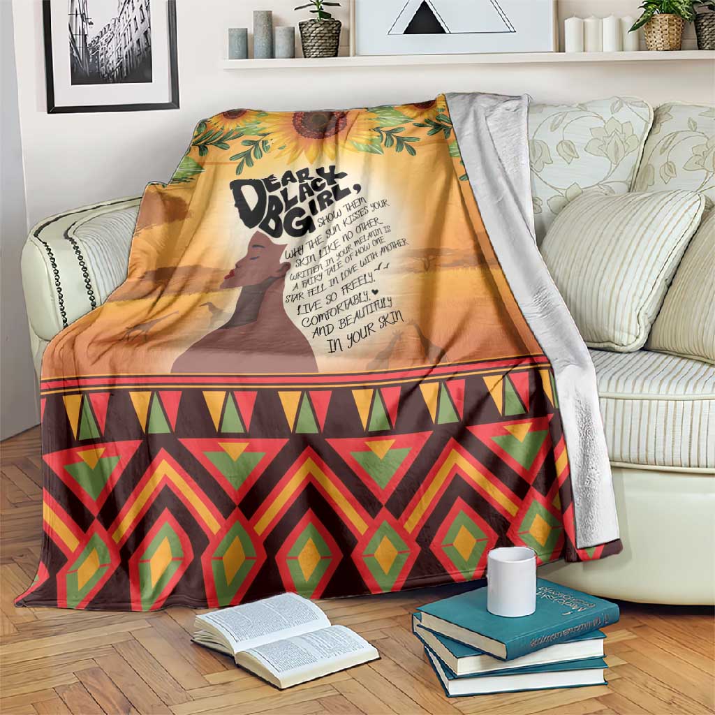 Dear Black Girl Blanket African Pride Black Women DT04
