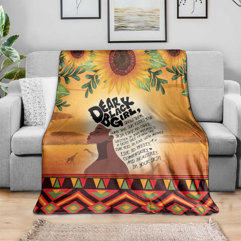 Dear Black Girl Blanket African Pride Black Women DT04