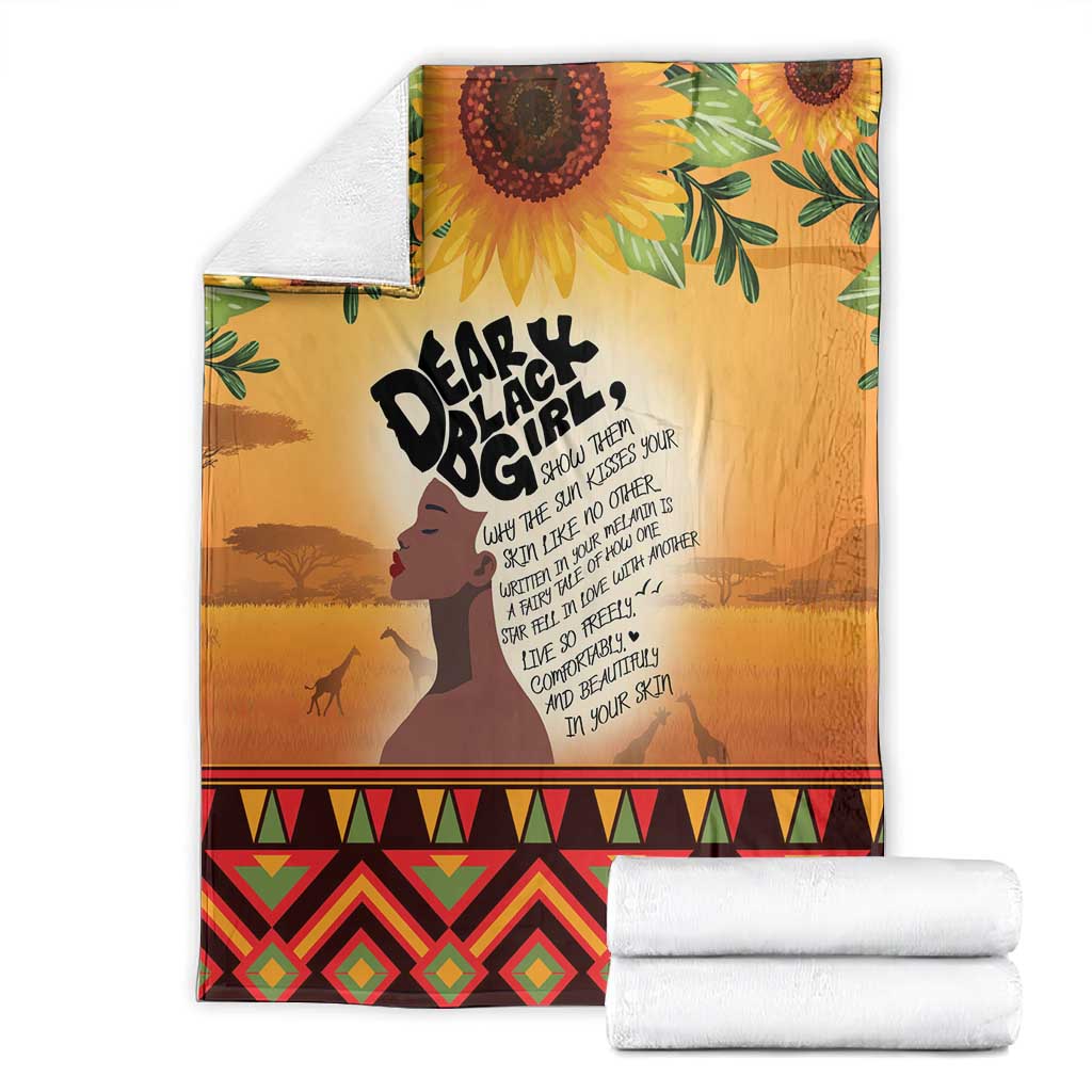 Dear Black Girl Blanket African Pride Black Women DT04