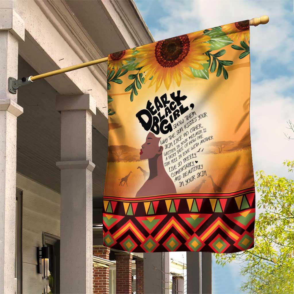 Dear Black Girl Garden Flag African Pride Black Women DT04