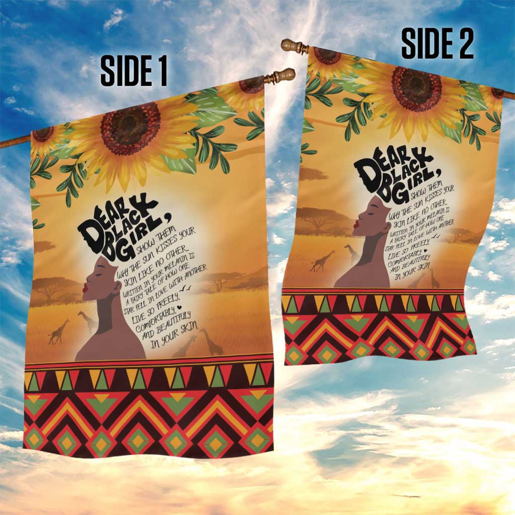 Dear Black Girl Garden Flag African Pride Black Women DT04