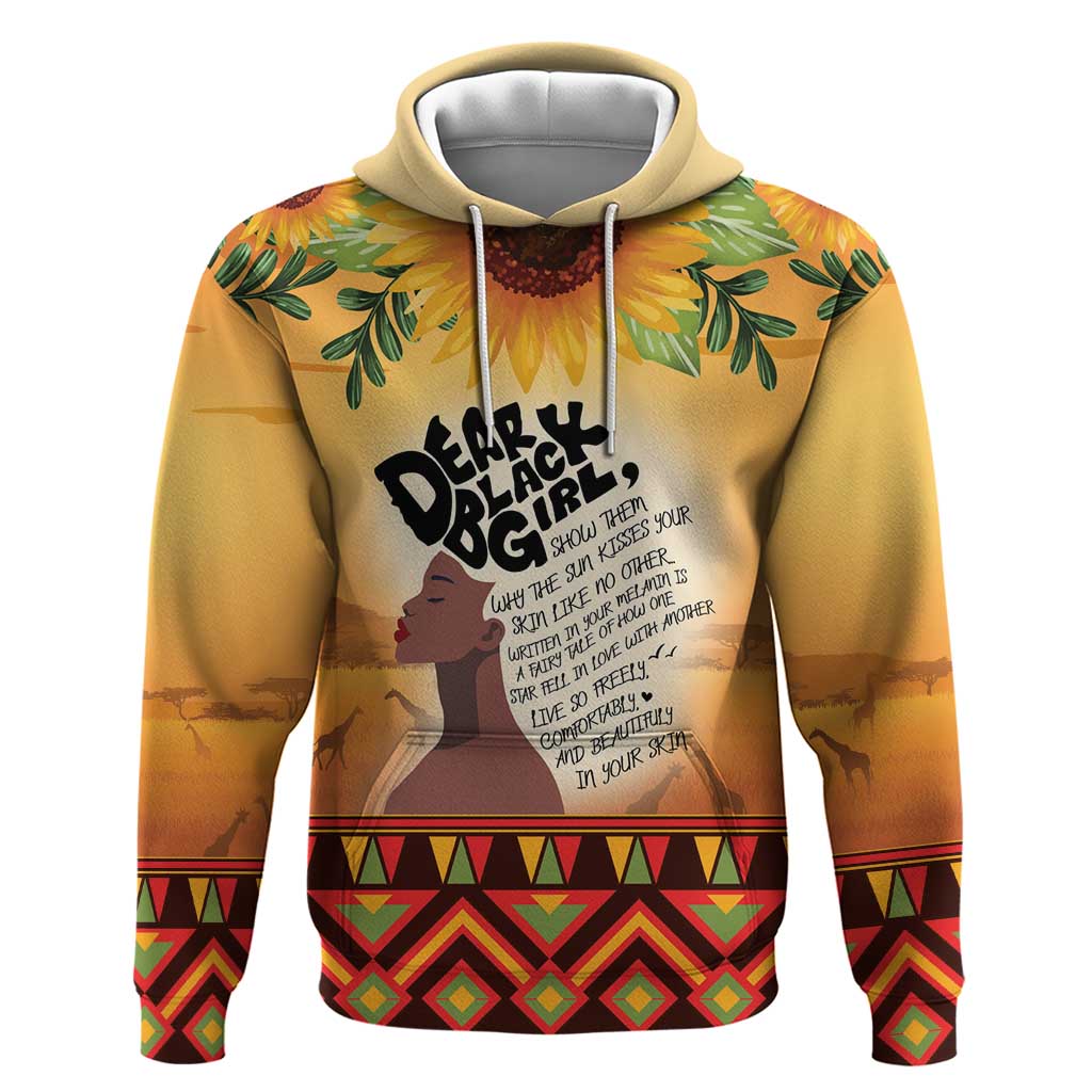 Dear Black Girl Hoodie African Black Women Pride DT04