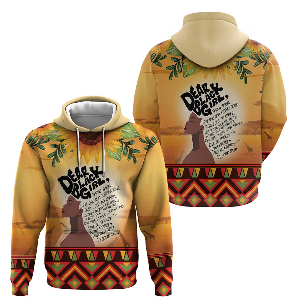 Dear Black Girl Hoodie African Black Women Pride DT04