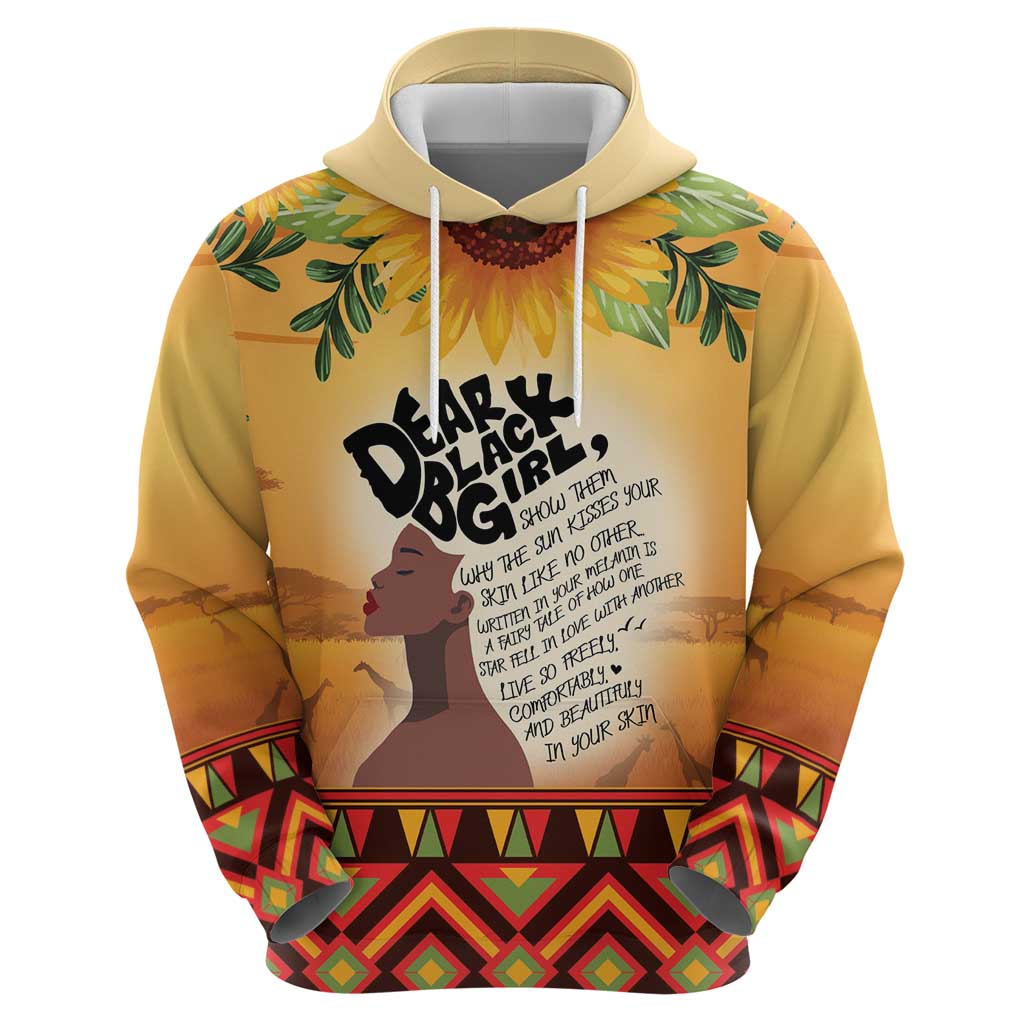 Dear Black Girl Hoodie African Black Women Pride DT04
