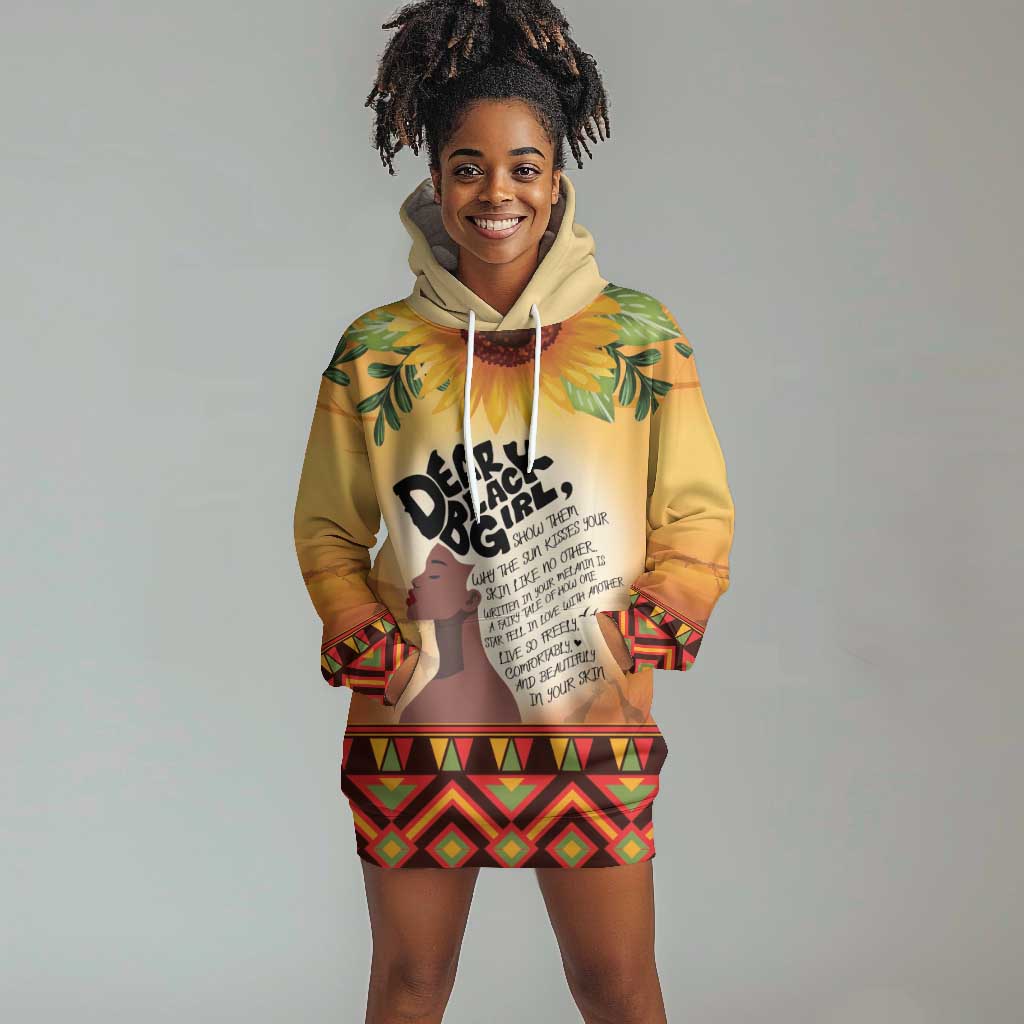 Dear Black Girl Hoodie Dress African Pride Black Women DT04