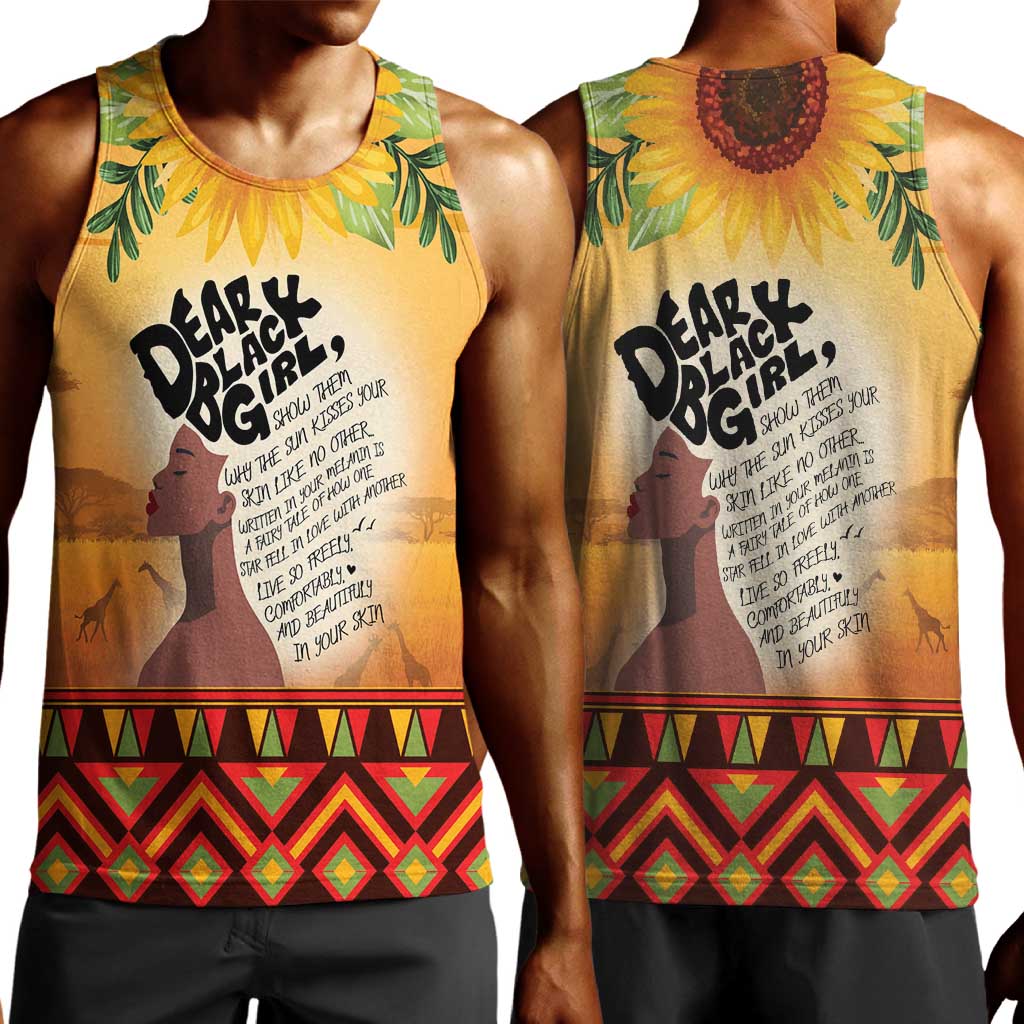 Dear Black Girl Men Tank Top African Pride Black Women DT04