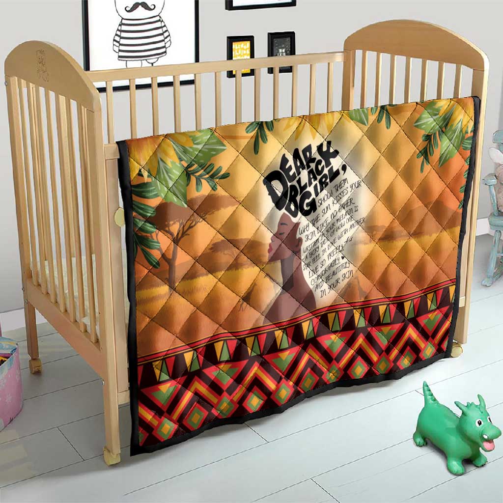 Dear Black Girl Quilt African Pride Black Women DT04