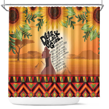 Dear Black Girl Shower Curtain African Black Women Pride DT04