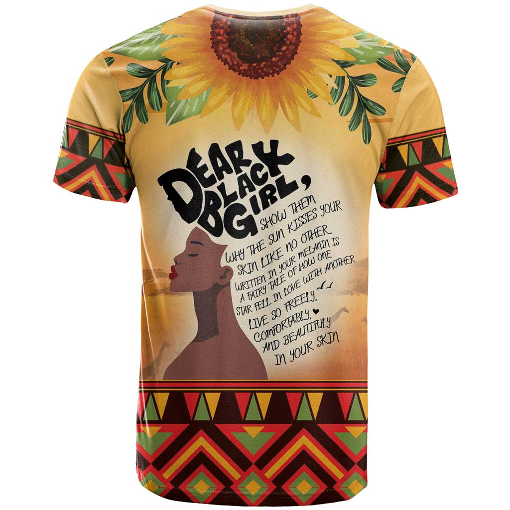 Dear Black Girl T shirt African Pride Black Women DT04