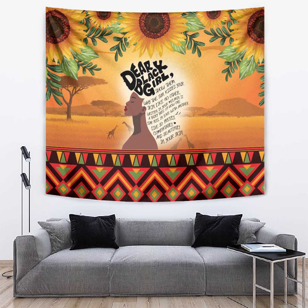 Dear Black Girl Tapestry African Pride Black Women DT04