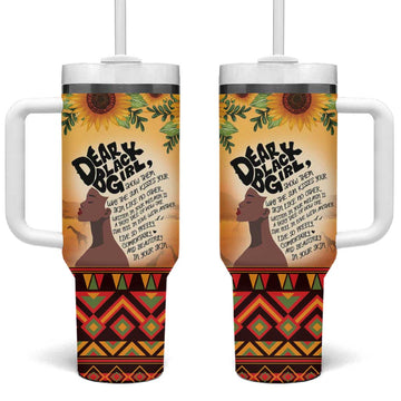 Dear Black Girl Tumbler With Handle African Pride Black Women DT04