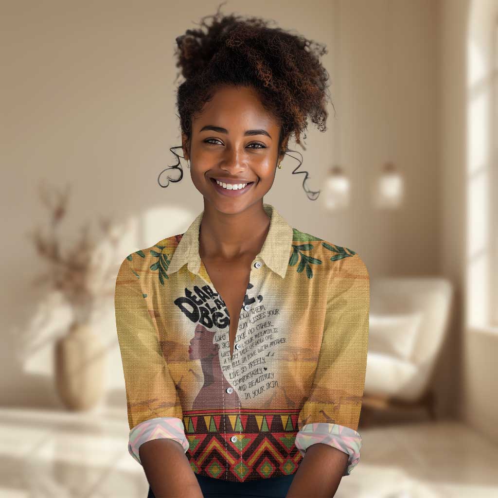 Dear Black Girl Women Casual Shirt African Pride Black Women DT04