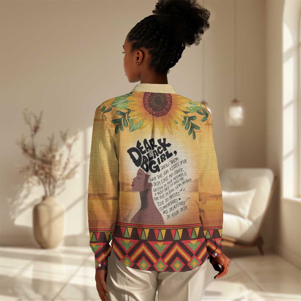 Dear Black Girl Women Casual Shirt African Pride Black Women DT04