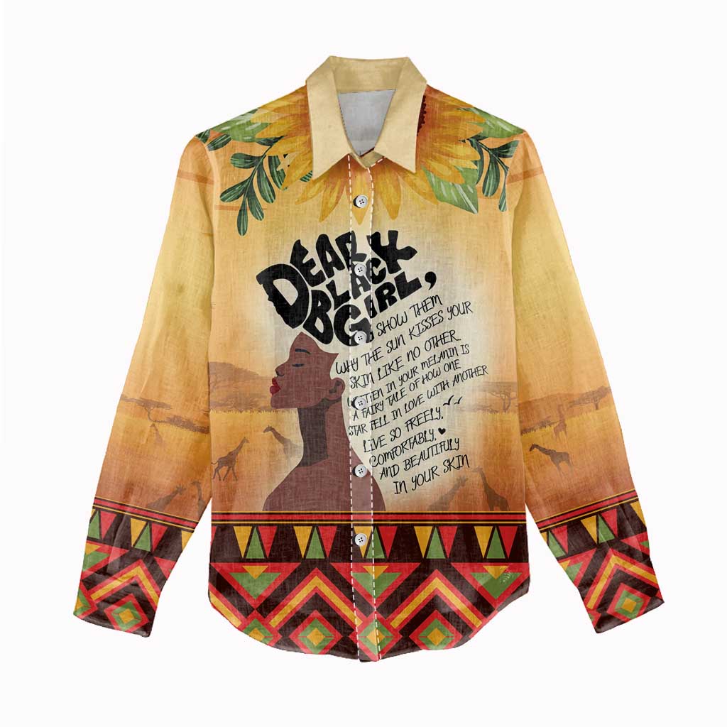Dear Black Girl Women Casual Shirt African Pride Black Women DT04