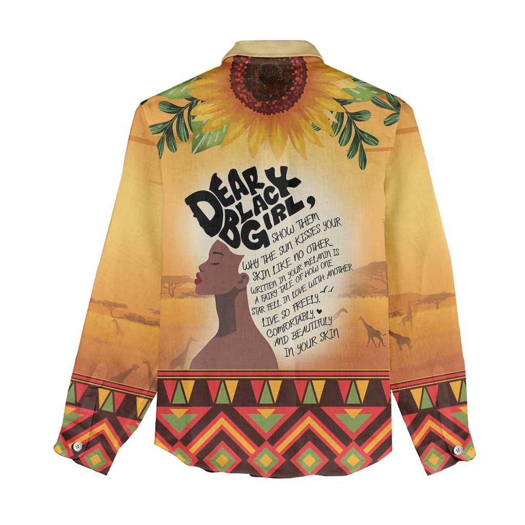 Dear Black Girl Women Casual Shirt African Pride Black Women DT04