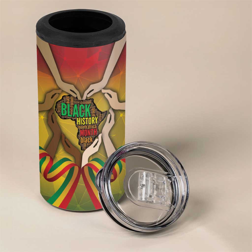 Black History Month 4 in 1 Can Cooler Tumbler I Am Black DT04
