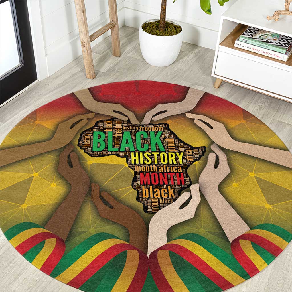 Black History Month Round Carpet I Am Black DT04