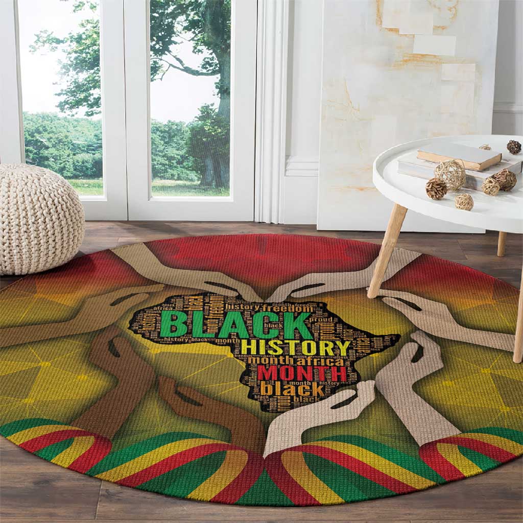 Black History Month Round Carpet I Am Black DT04