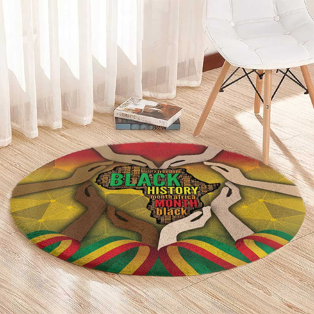 Black History Month Round Carpet I Am Black DT04