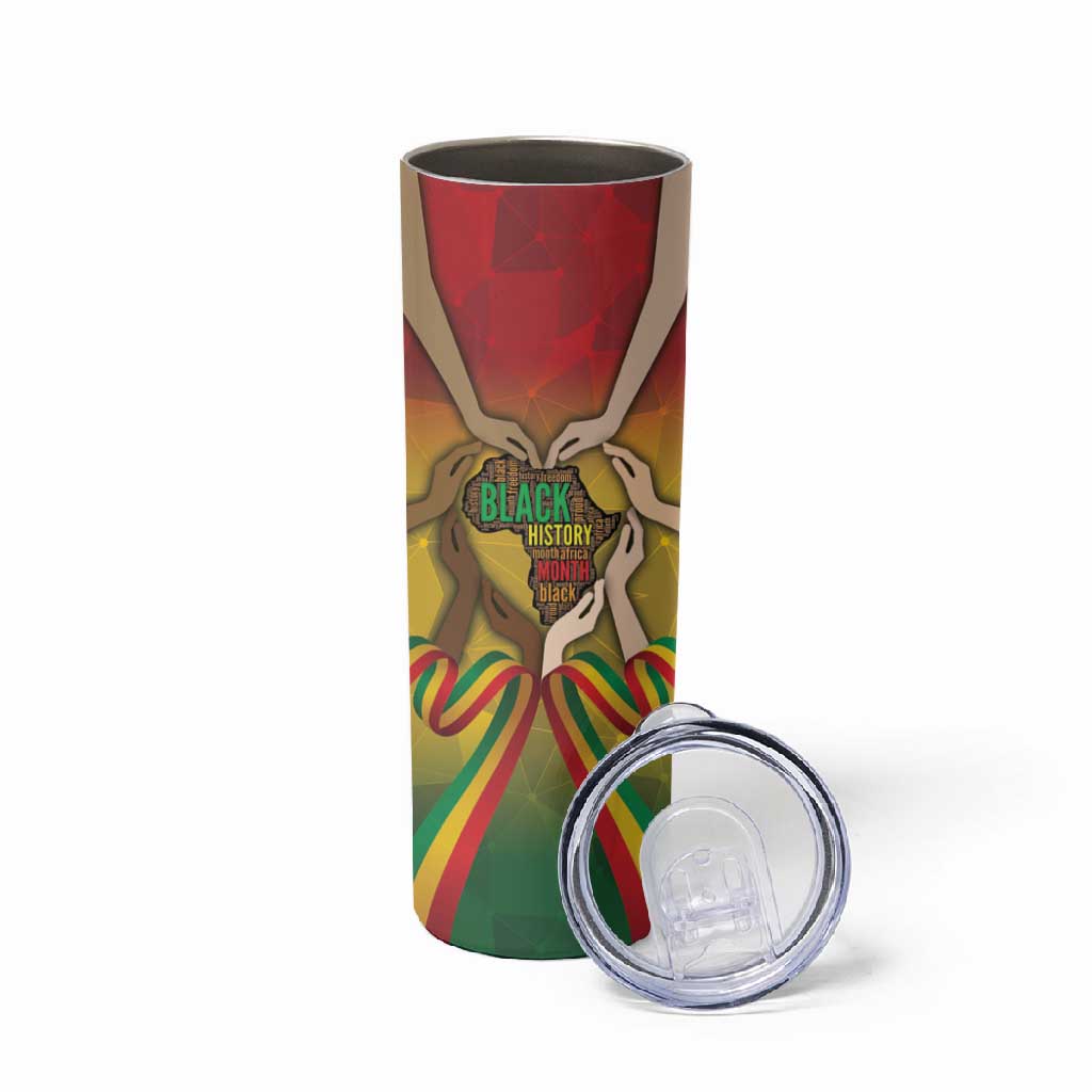 Black History Month Skinny Tumbler I Am Black DT04