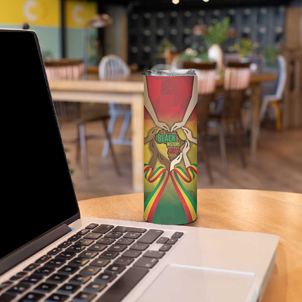 Black History Month Skinny Tumbler I Am Black DT04