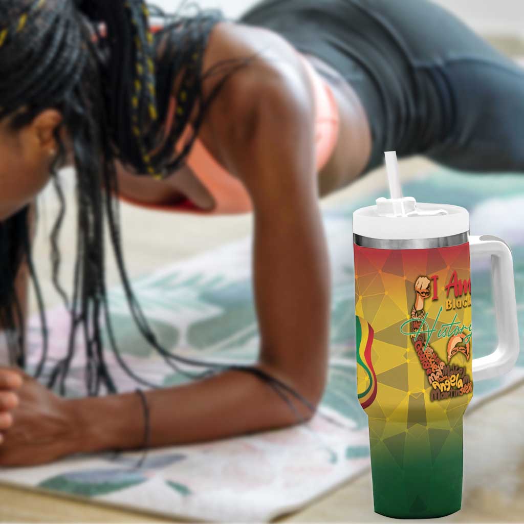 Black History Month Tumbler With Handle I Am Black DT04