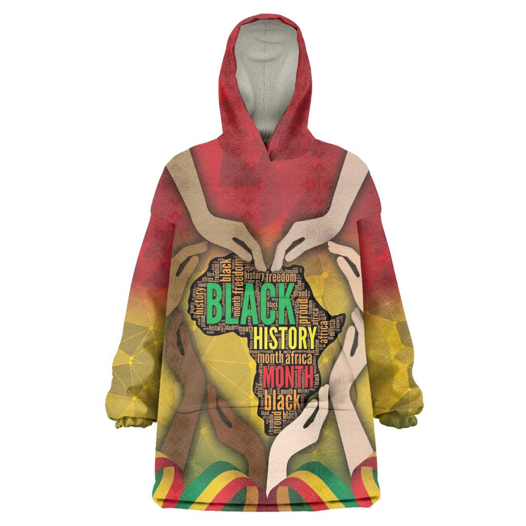 Black History Month Wearable Blanket Hoodie I Am Black DT04