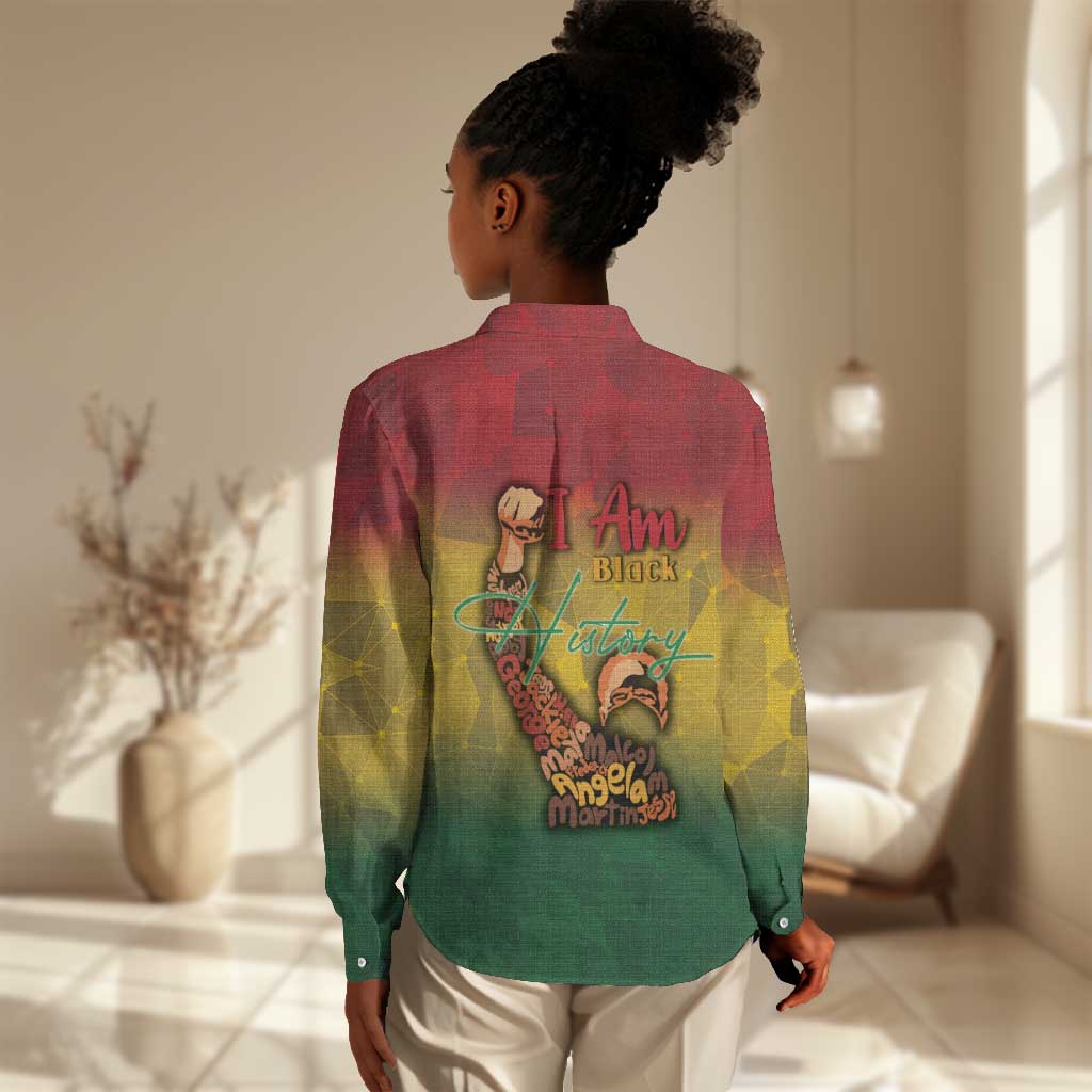Black History Month Women Casual Shirt I Am Black DT04