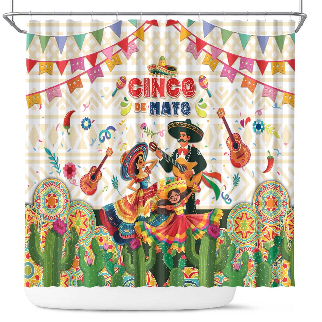 Mexico Cinco De Mayo Shower Curtain Dancing Mexican DT04