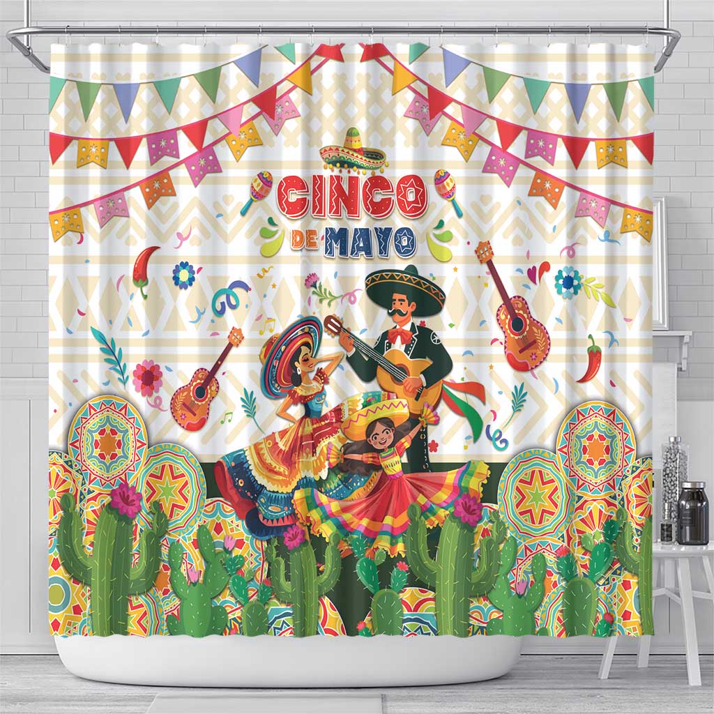 Mexico Cinco De Mayo Shower Curtain Dancing Mexican DT04