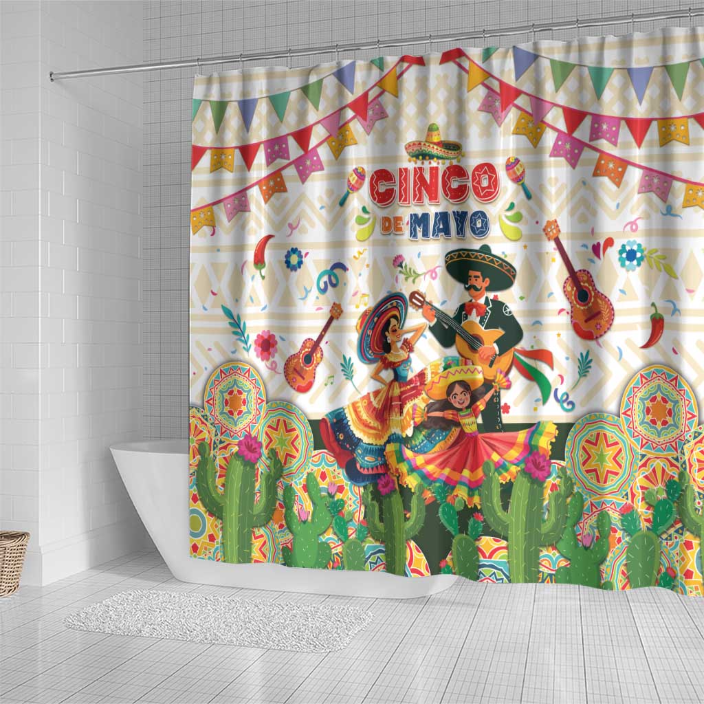Mexico Cinco De Mayo Shower Curtain Dancing Mexican DT04