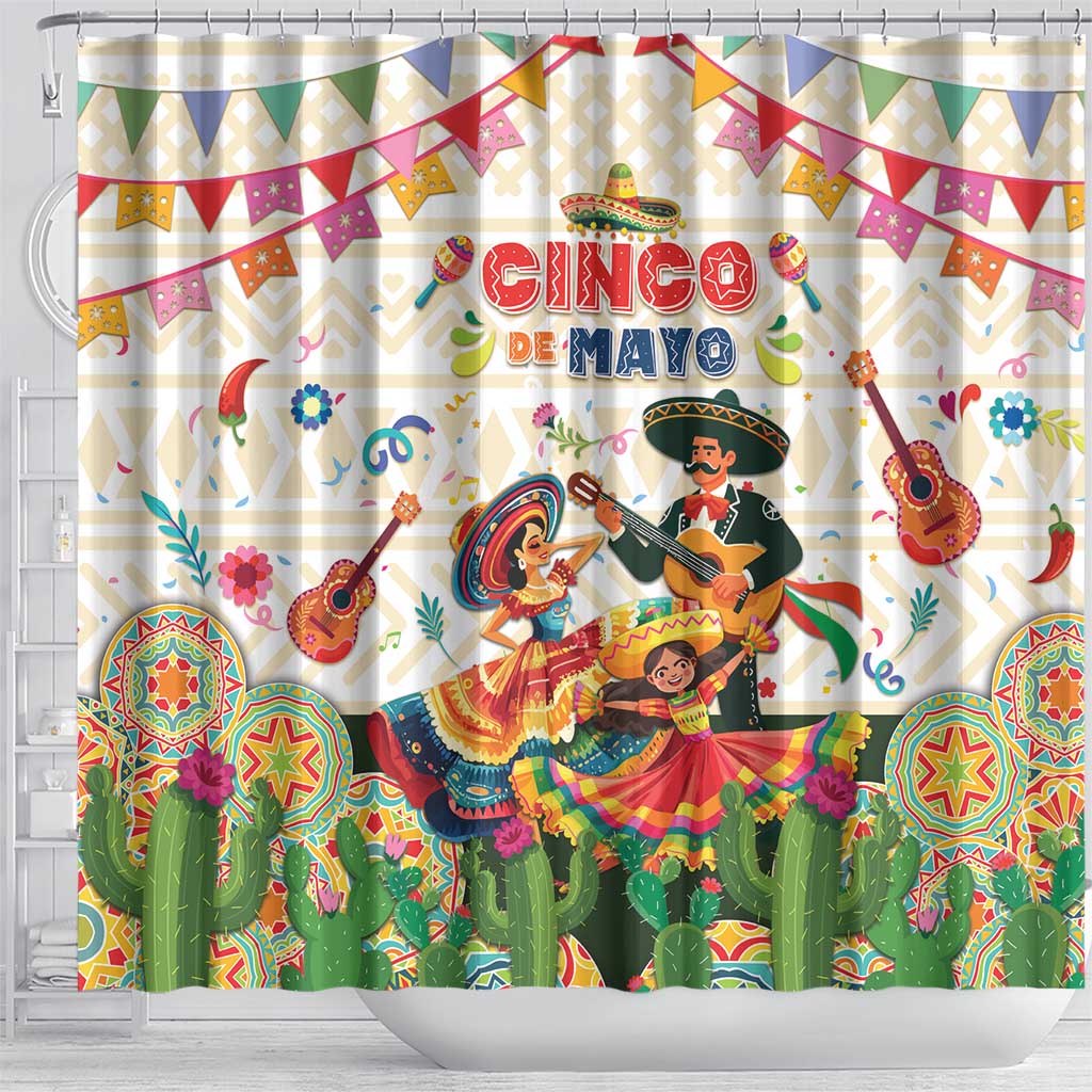 Mexico Cinco De Mayo Shower Curtain Dancing Mexican DT04