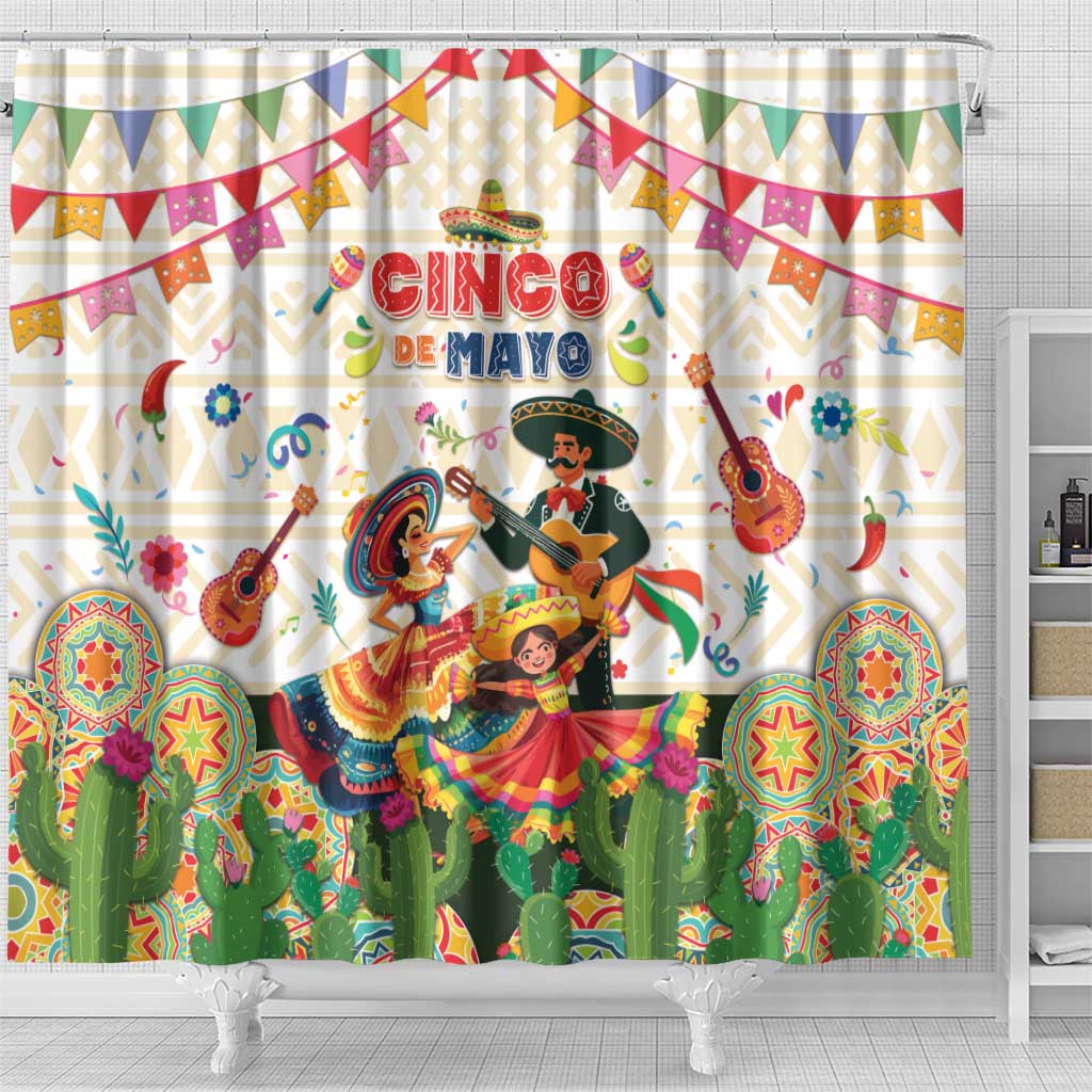 Mexico Cinco De Mayo Shower Curtain Dancing Mexican DT04
