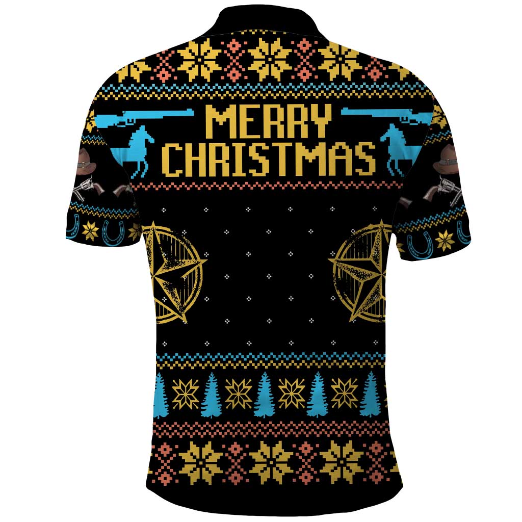 Cowboy Merry Christmas Polo Shirt DT04
