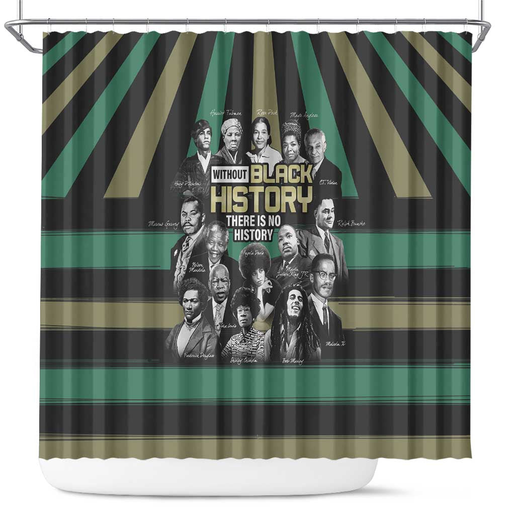 Without Black History There Is No History Shower Curtain African Hub DT04