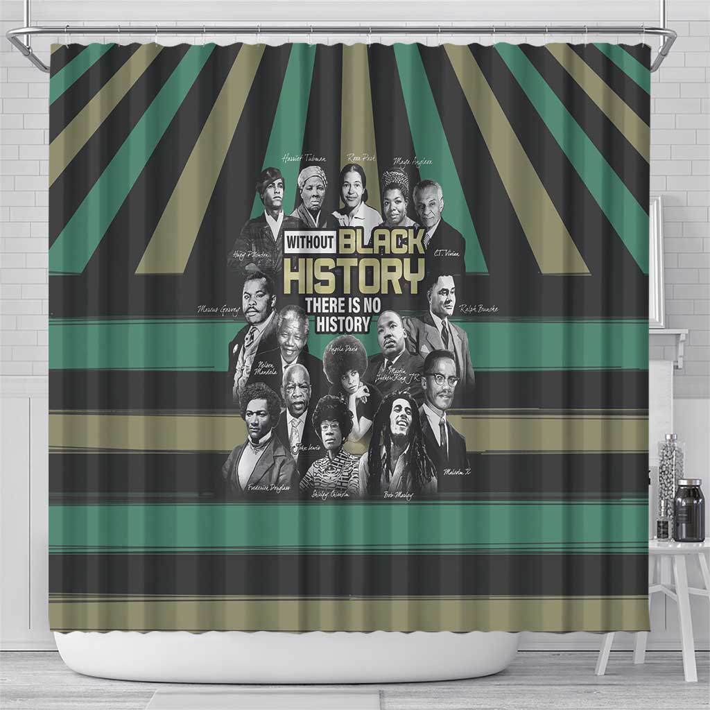 Without Black History There Is No History Shower Curtain African Hub DT04