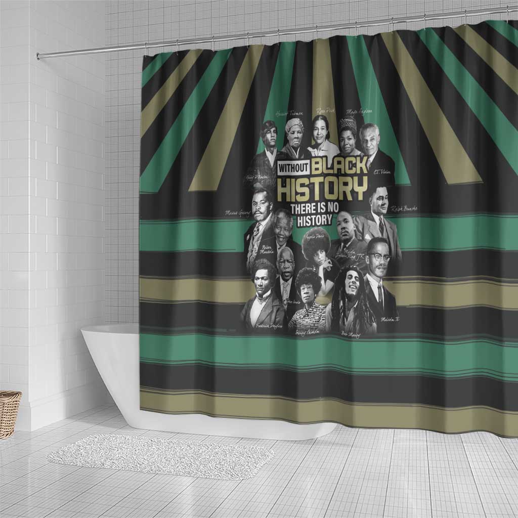 Without Black History There Is No History Shower Curtain African Hub DT04
