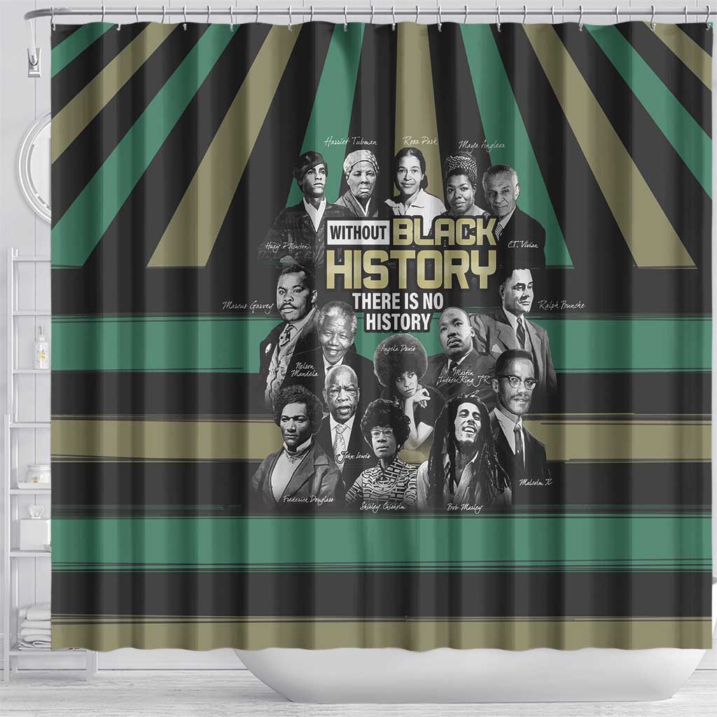 Without Black History There Is No History Shower Curtain African Hub DT04