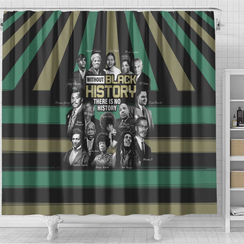 Without Black History There Is No History Shower Curtain African Hub DT04