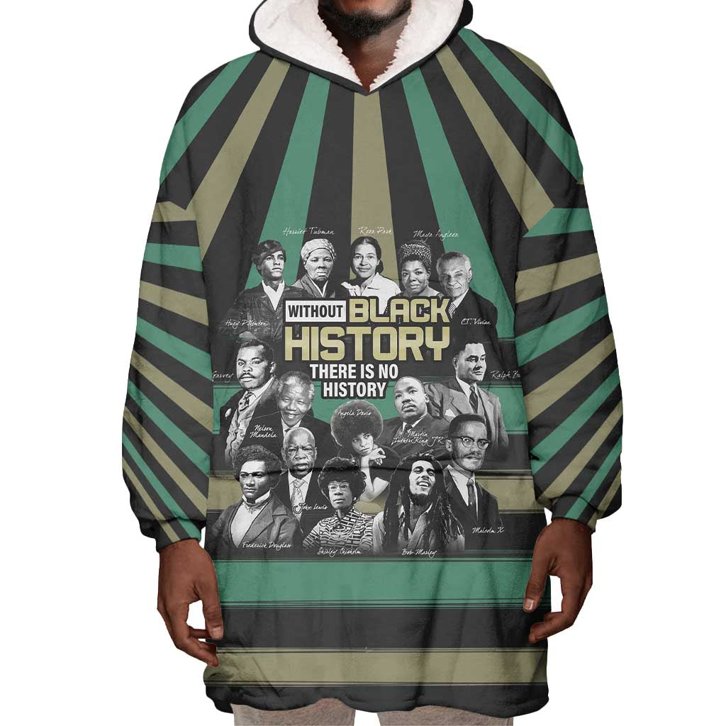 Black History Month Wearable Blanket Hoodie Civil Rights Leaders DT04