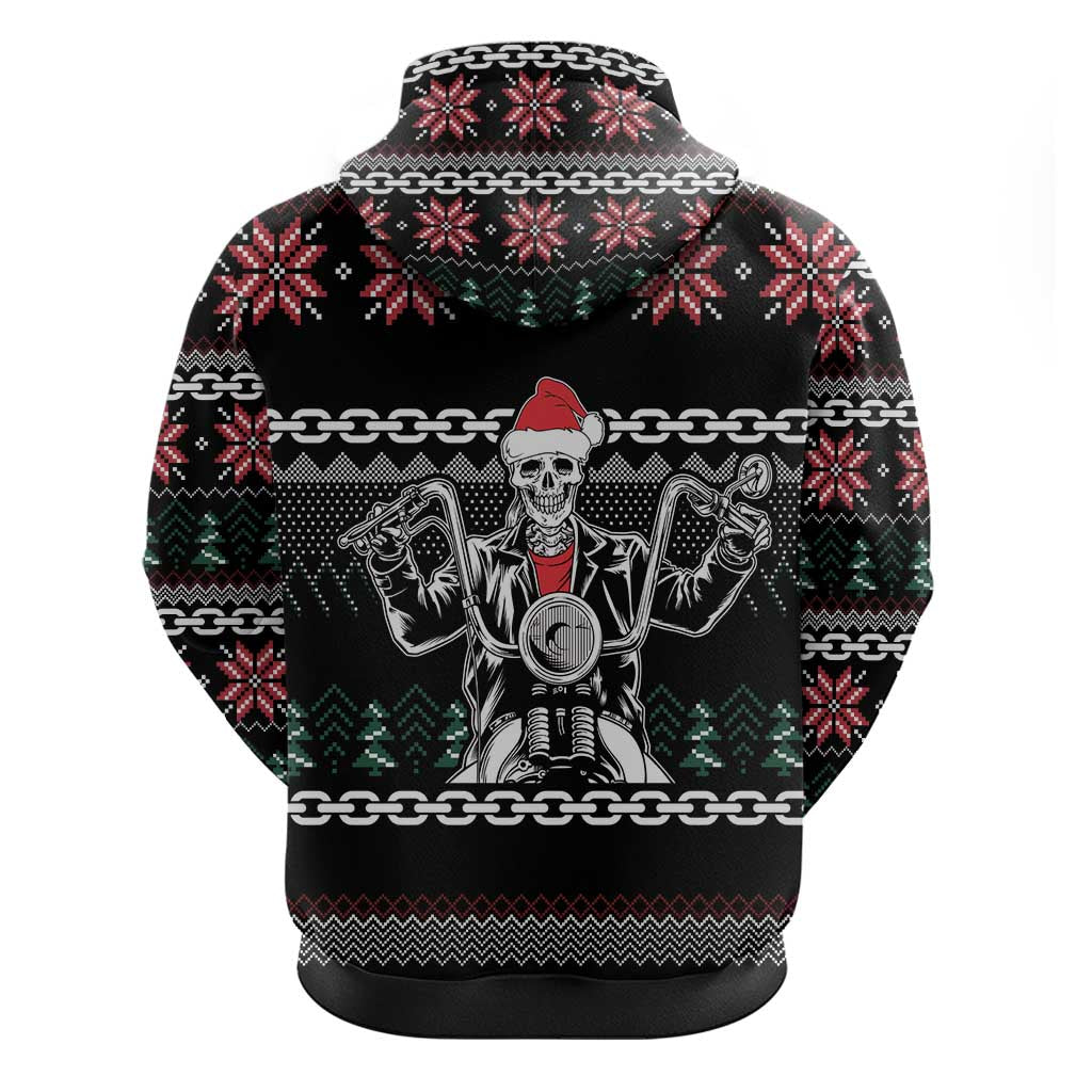 Live To Ride Motorbike Skeleton Hoodie Biker Skull Christmas DT04