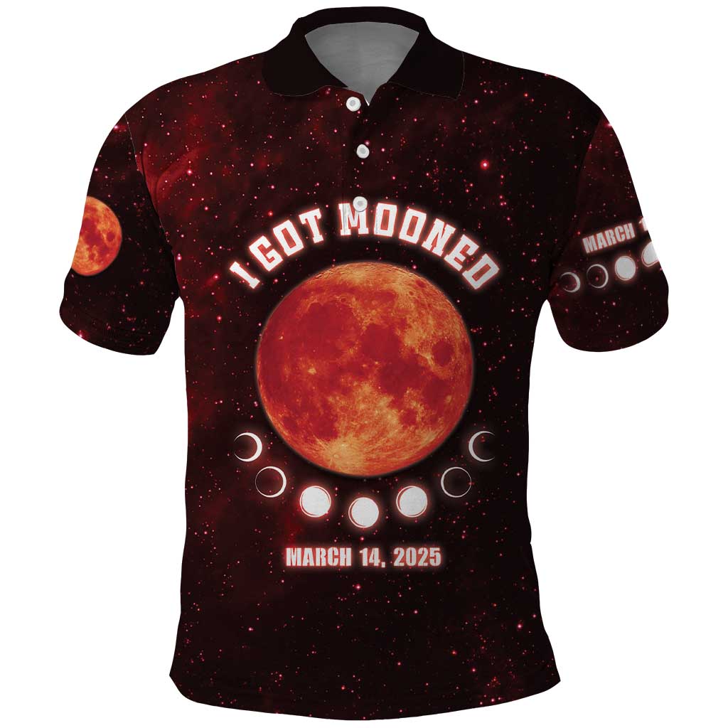 Blood Moon 2025 Polo Shirt Total Lunar Eclipse DT04