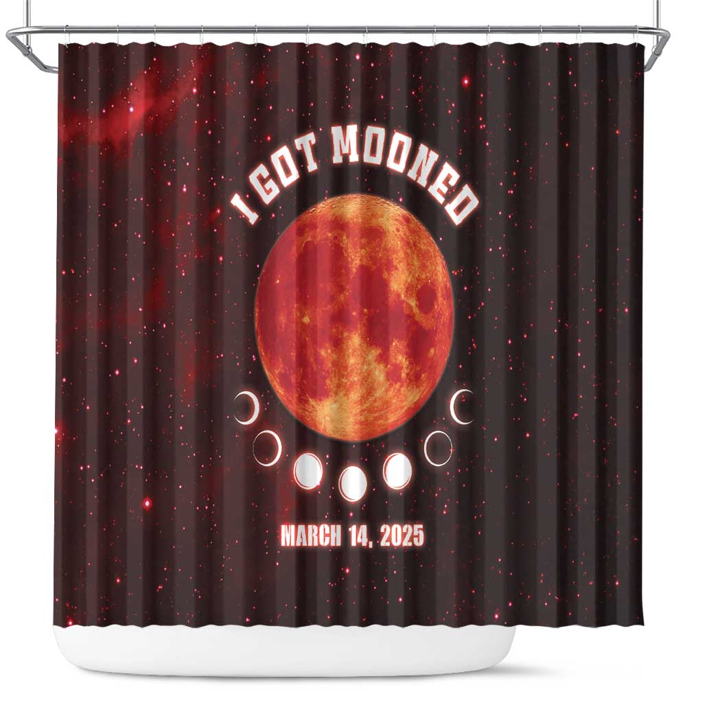 Blood Moon 2025 Shower Curtain Total Lunar Eclipse DT04